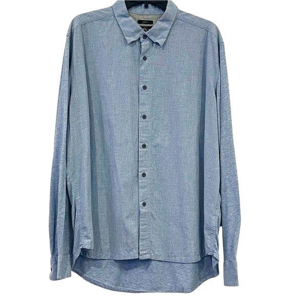 Joseph Abboud Men’s Blue Slim Fit Button Up Shirt Size XXL 100% Cotton - Picture 1 of 4